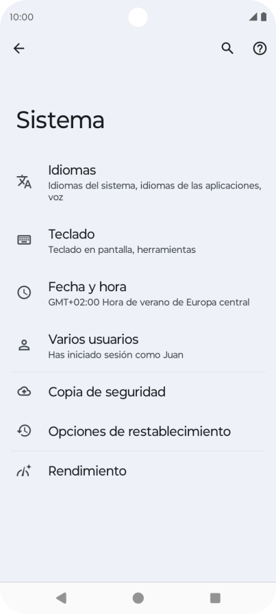 Pulsa Opciones de restablecimiento.