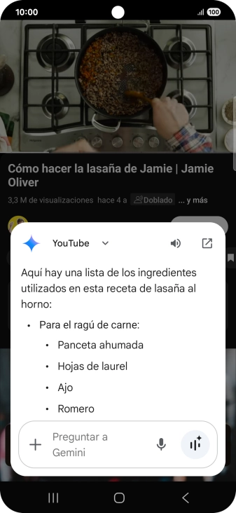 La respuesta de Gemini a tu pregunta se visualiza ahora en la pantalla.