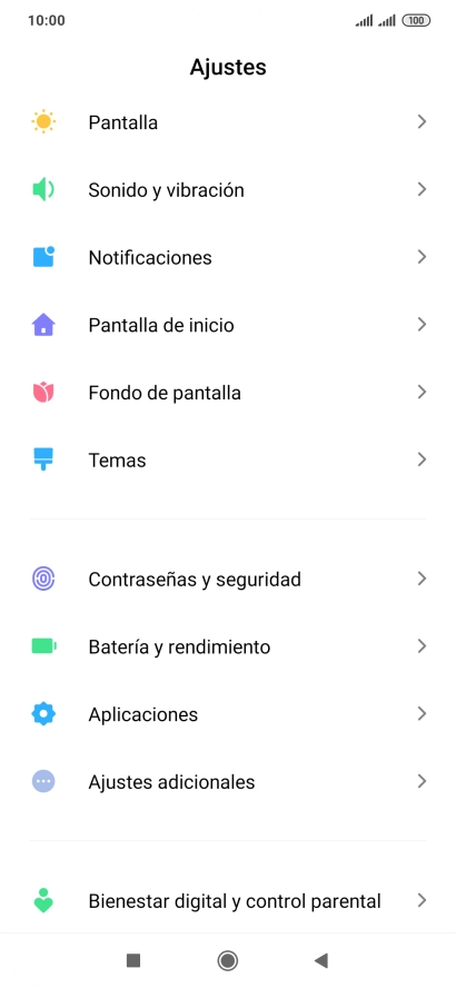 Pulsa Ajustes adicionales.