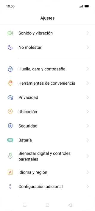 Pulsa Configuración adicional.