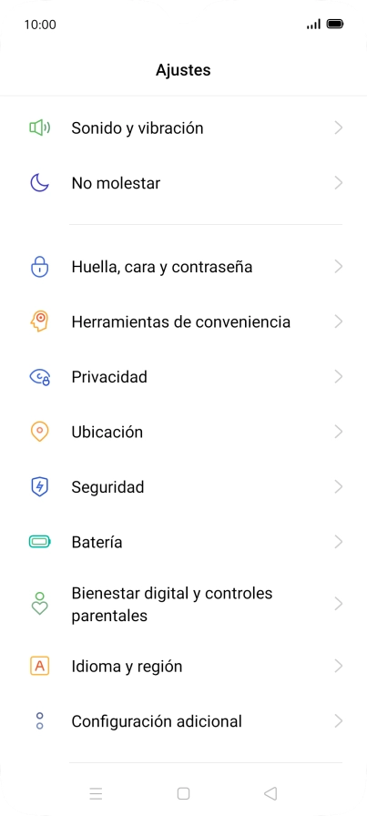 Pulsa Configuración adicional.