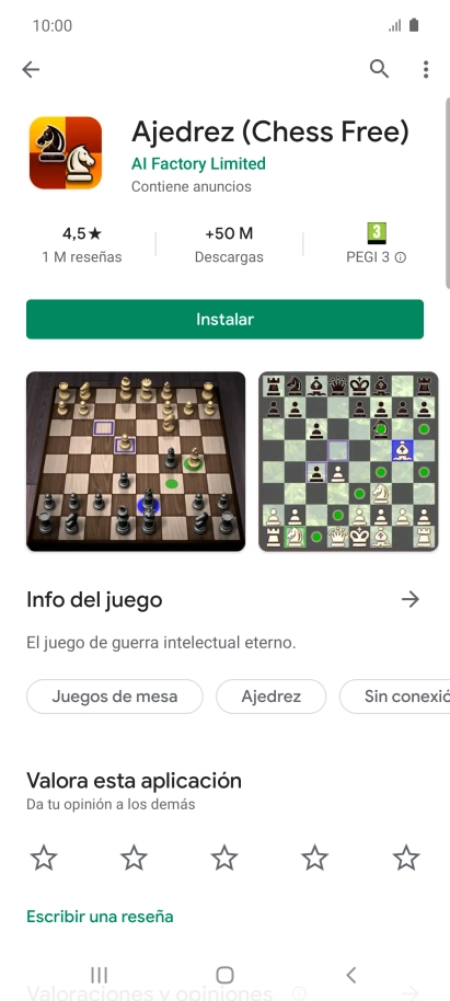 Pulsa Instalar y sigue las indicaciones de la pantalla para instalar la app.