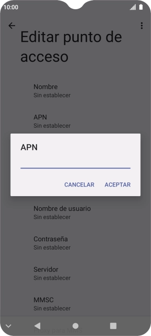 Introduce airtelwap.es y pulsa ACEPTAR.