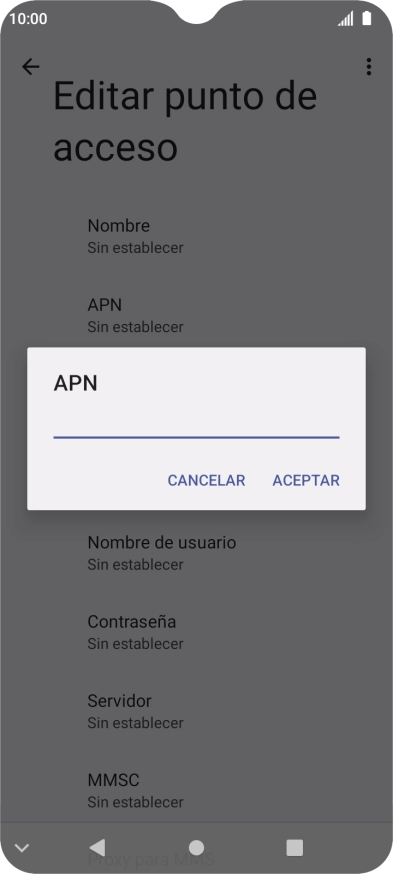 Introduce airtelwap.es y pulsa ACEPTAR.