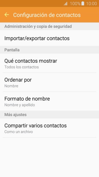 Pulsa Importar/exportar contactos.