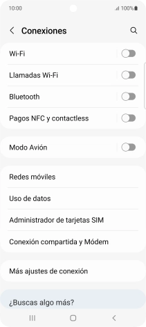 Pulsa Conexiòn compartida y Modem.