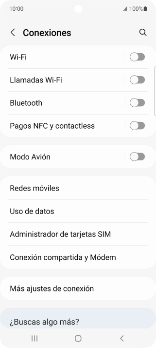 Pulsa Conexiòn compartida y Modem.