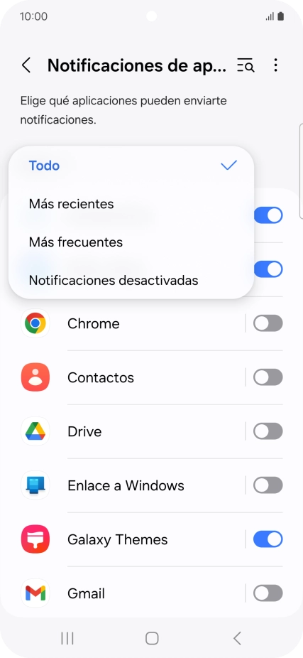 Pulsa el ajuste deseado. Pulsa el ajuste deseado.