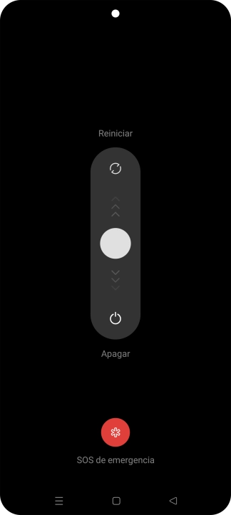 Pulsa el círculo y arrástralo hacia abajo.