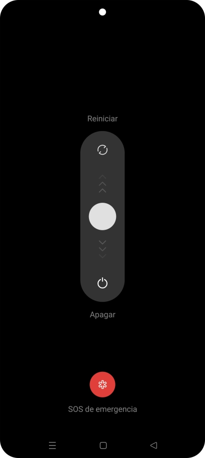 Pulsa el círculo y arrástralo hacia abajo.