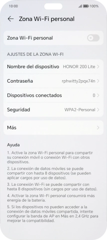 Pulsa Nombre del dispositivo e introduce el nombre deseado de la conexión wifi