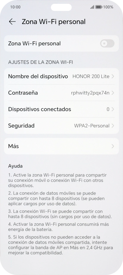 Pulsa Nombre del dispositivo e introduce el nombre deseado de la conexión wifi