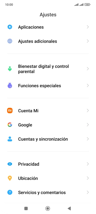 Pulsa Cuentas y sincronización. Pulsa Cuentas y sincronización.