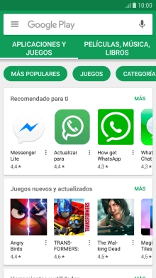 Pulsa en el campo de búsqueda.