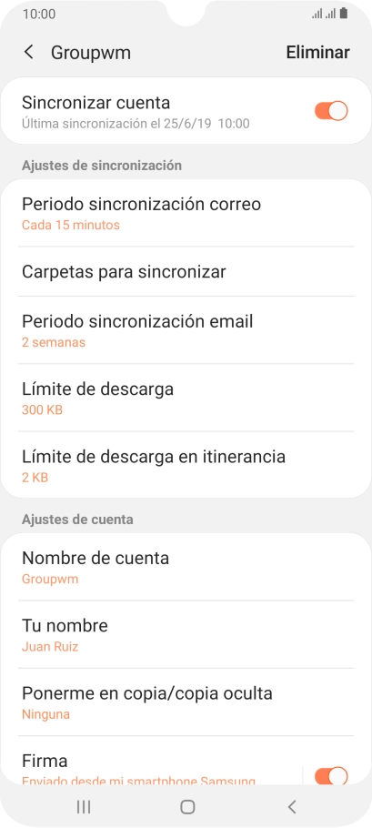 Pulsa el indicador junto a 