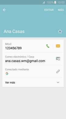 Pulsa el número de teléfono.