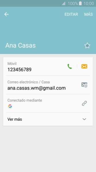 Pulsa el número de teléfono.