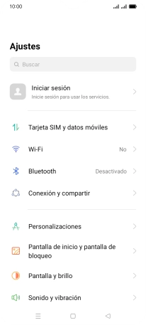 Pulsa Conexión y compartir.