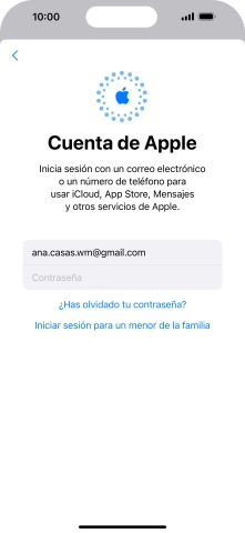 Pulsa Contraseña e introduce la contraseña de tu ID de Apple.