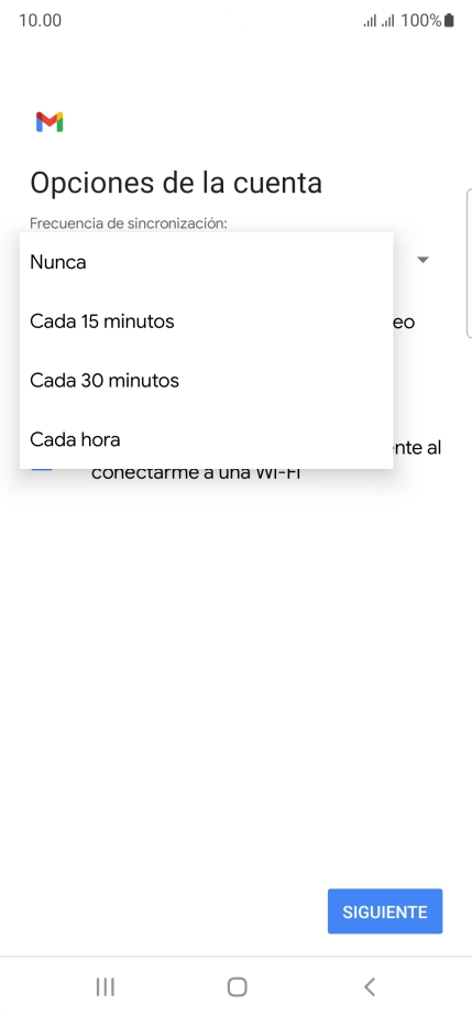 Pulsa el ajuste deseado. Pulsa el ajuste deseado.