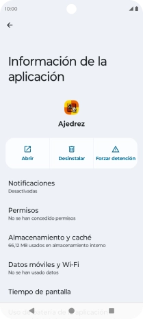 Pulsa Almacenamiento y caché.