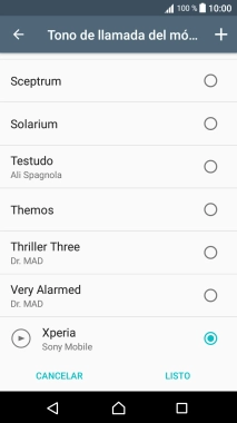 Pulsa el icono de añadir timbre de llamada y desplázate a la carpeta deseada. Pulsa el icono de añadir timbre de llamada y desplázate a la carpeta deseada.