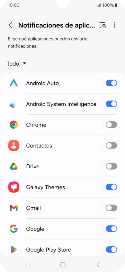 Pulsa la lista desplegable.