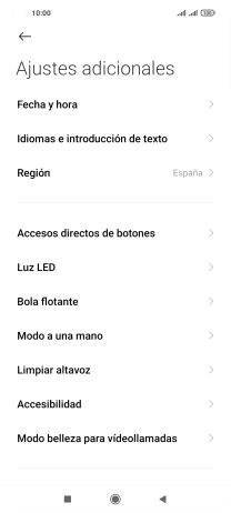 Pulsa Fecha y hora.
