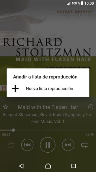 Pulsa Nueva lista reproducción. Pulsa Nueva lista reproducción.