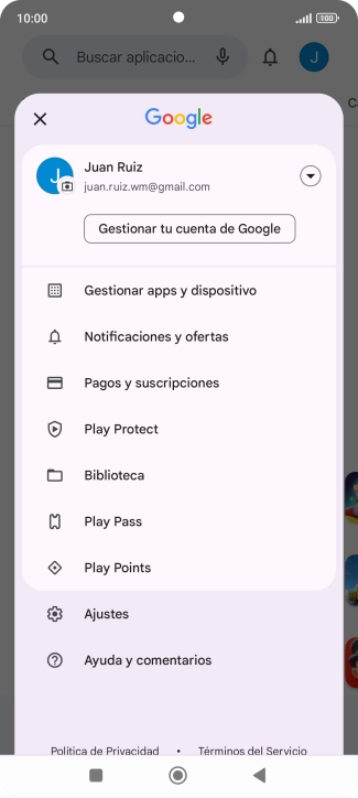 Pulsa Gestionar apps y dispositivo.
