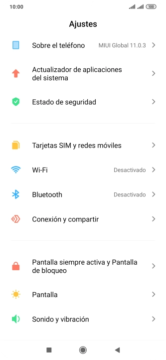 Pulsa Tarjetas SIM y redes móviles.