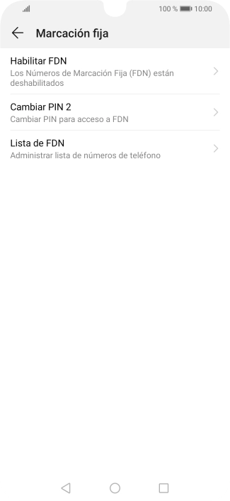 Pulsa Habilitar FDN.