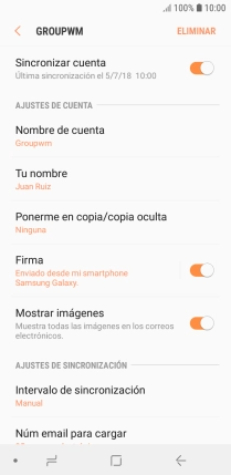 Pulsa el indicador junto a 
