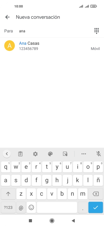 Pulsa el contacto deseado.
