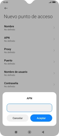 Introduce airtelwap.es y pulsa Aceptar.