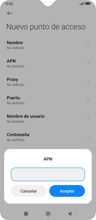 Introduce airtelwap.es y pulsa Aceptar.