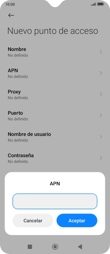 Introduce airtelwap.es y pulsa Aceptar.