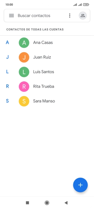 Pulsa el contacto deseado.