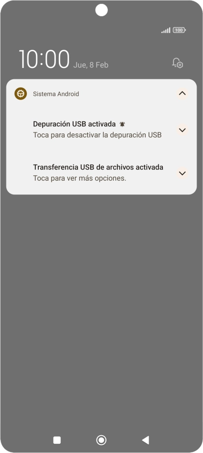 Pulsa Toca para ver más opciones..