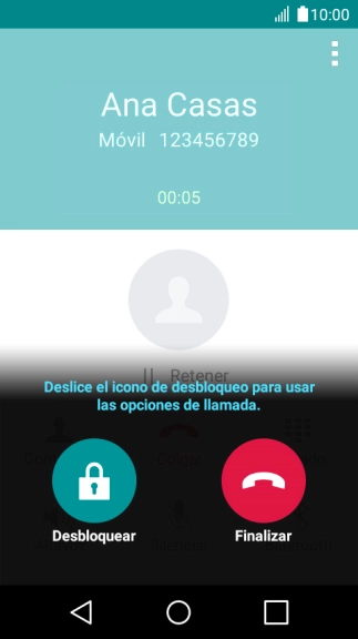 Pulsa el icono sobre Desbloquear y arrástralo hacia arriba.