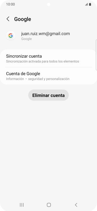Pulsa Sincronizar cuenta.