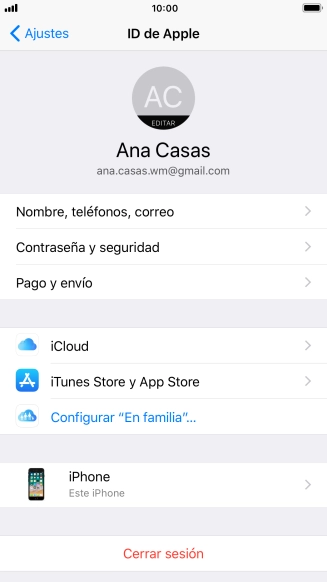 Pulsa iCloud.