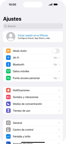 Pulsa Iniciar sesión en el iPhone.