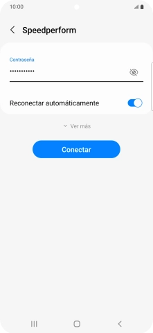 Introduce la contraseña de la red wifi y pulsa Conectar.