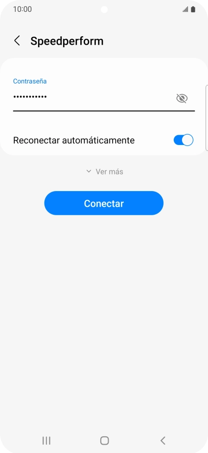 Introduce la contraseña de la red wifi y pulsa Conectar.