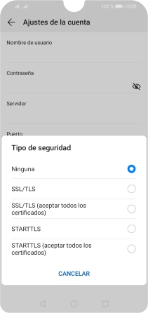 Pulsa Ninguna para desactivar la función.