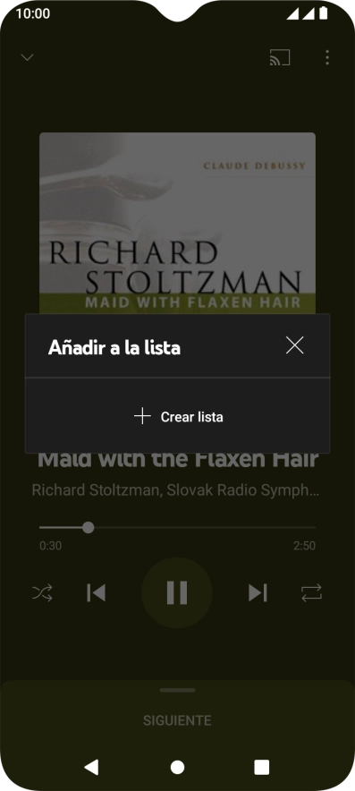 Pulsa Crear lista.