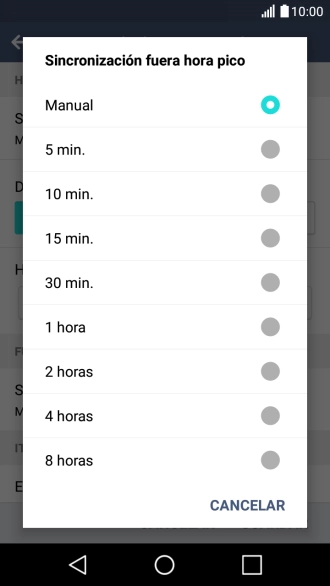 Pulsa el ajuste deseado.