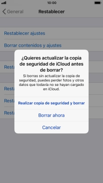 Pulsa el ajuste deseado. Pulsa el ajuste deseado.