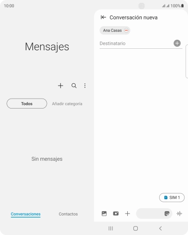 Pulsa el icono de tarjeta SIM para seleccionar la tarjeta SIM deseada.